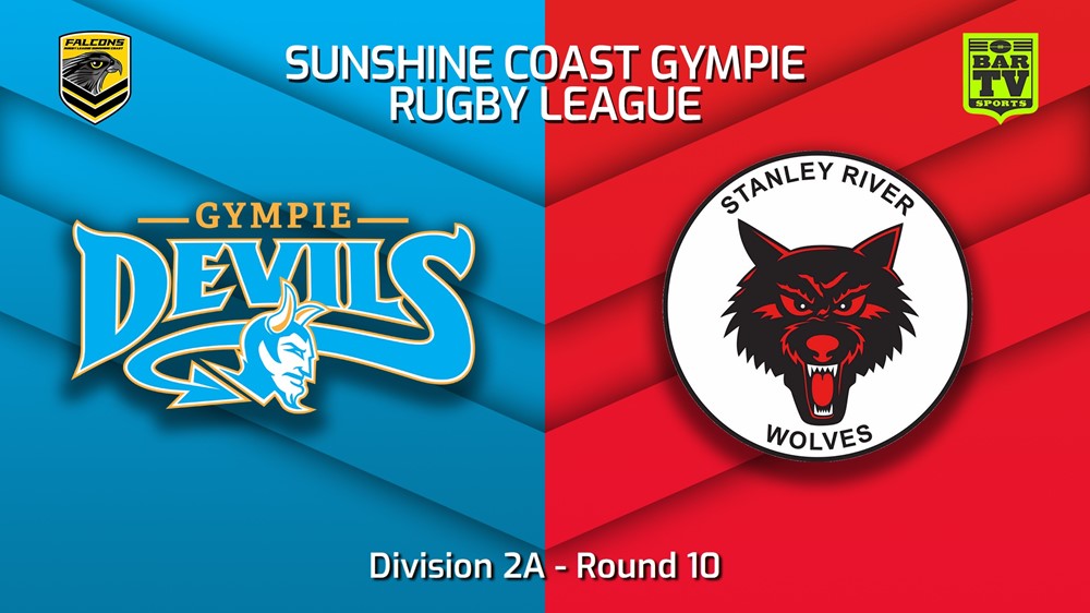 MINI GAME: Sunshine Coast RL Round 10 - Division 2A - Gympie Devils v Stanley River Wolves Slate Image