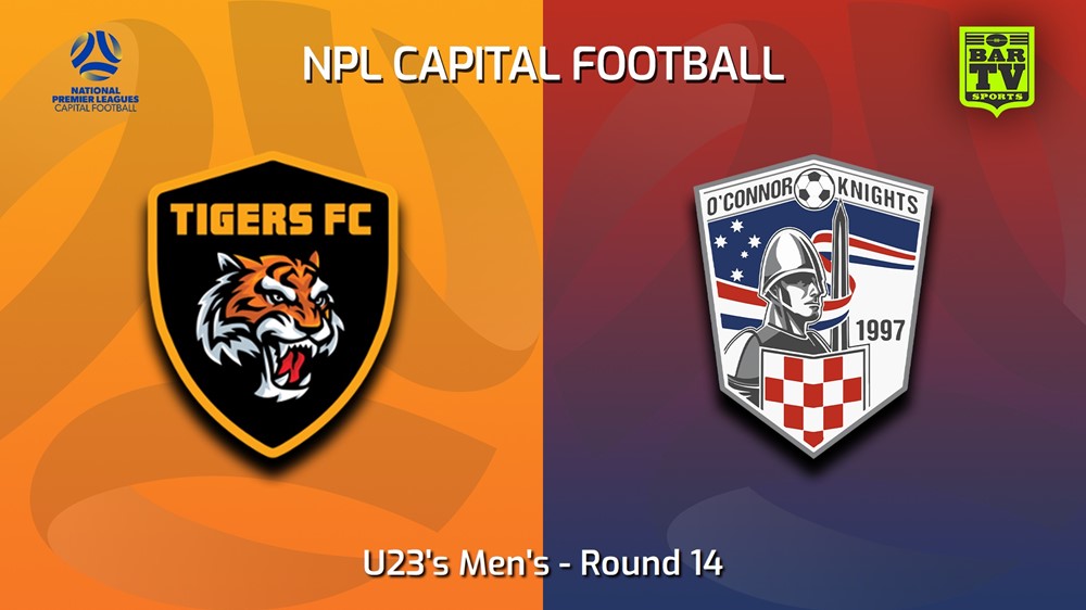 230715-Capital NPL U23 Round 14 - Tigers FC U23 v O'Connor Knights SC U23 Slate Image