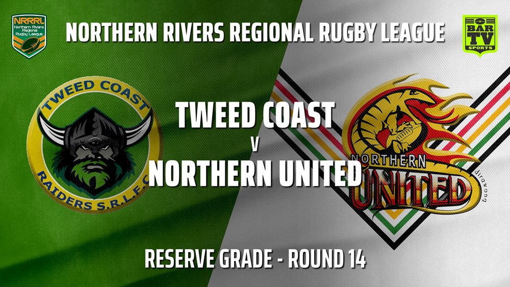 MINI GAME: Northern Rivers Round 14 - Reserve Grade - Tweed Coast Raiders v Northern United Slate Image