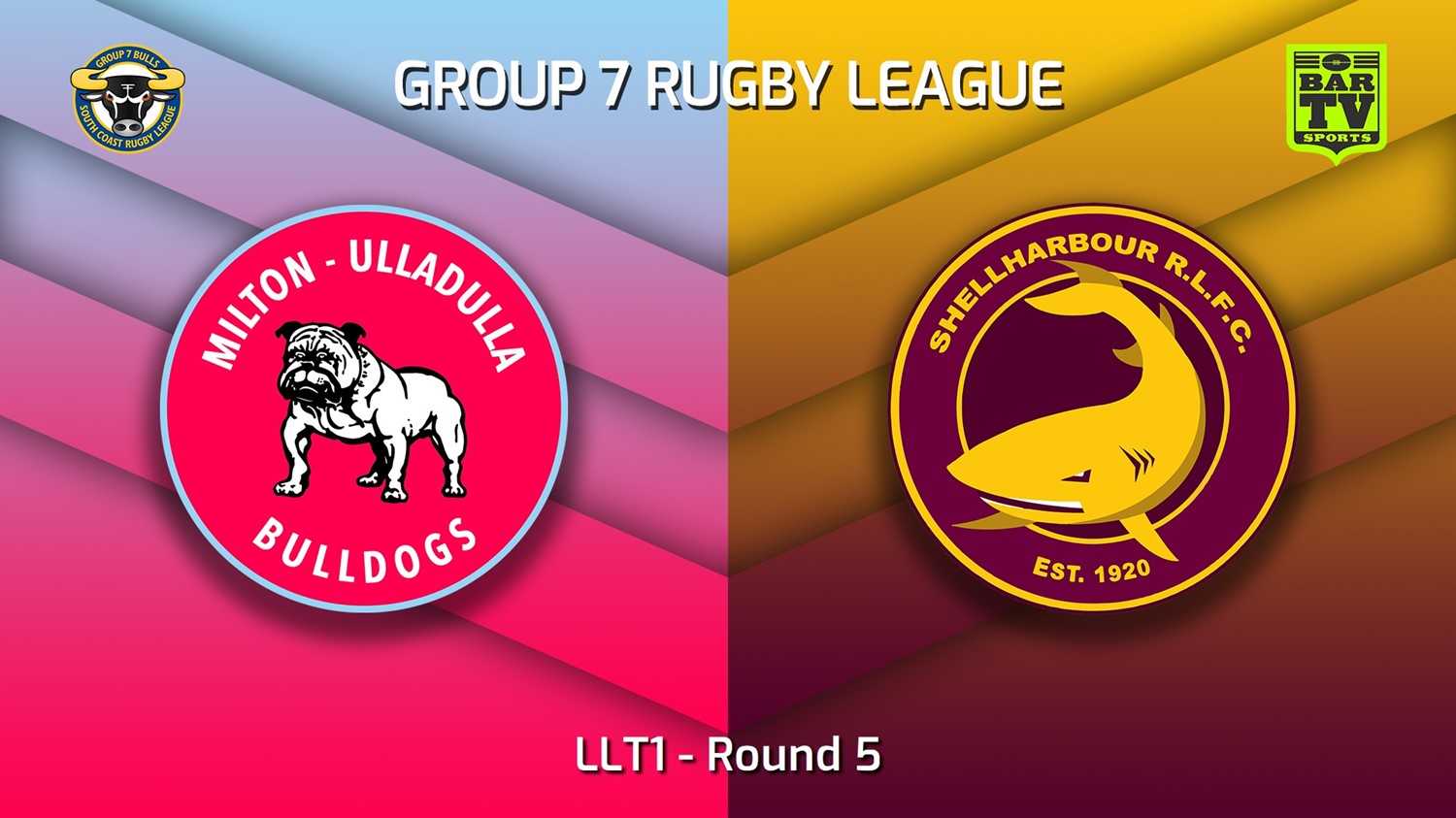 220611-South Coast Round 5 - LLT1 - Milton-Ulladulla Bulldogs v Shellharbour Sharks Slate Image