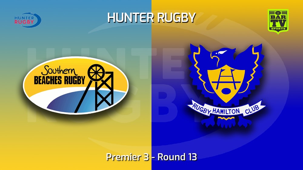 MINI GAME: Hunter Rugby Round 13 - Premier 3 - Southern Beaches v Hamilton Hawks Slate Image