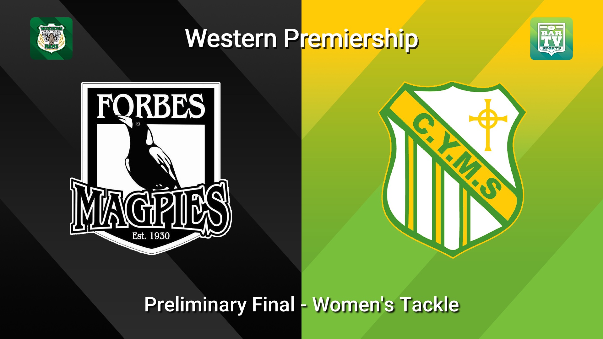 260830-video-Western Premiership Preliminary Final - Women's Tackle - Forbes Magpies v Orange CYMS Slate Image