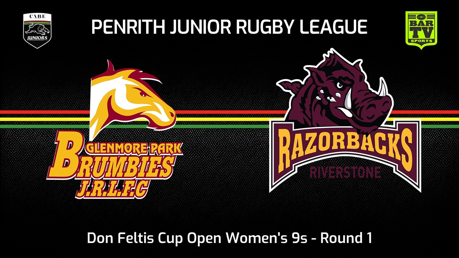240707-video-Penrith & District Junior Rugby League Round 1 - Don Feltis Cup Open Women's 9s - Glenmore Park Brumbies v Riverstone Razorbacks Slate Image
