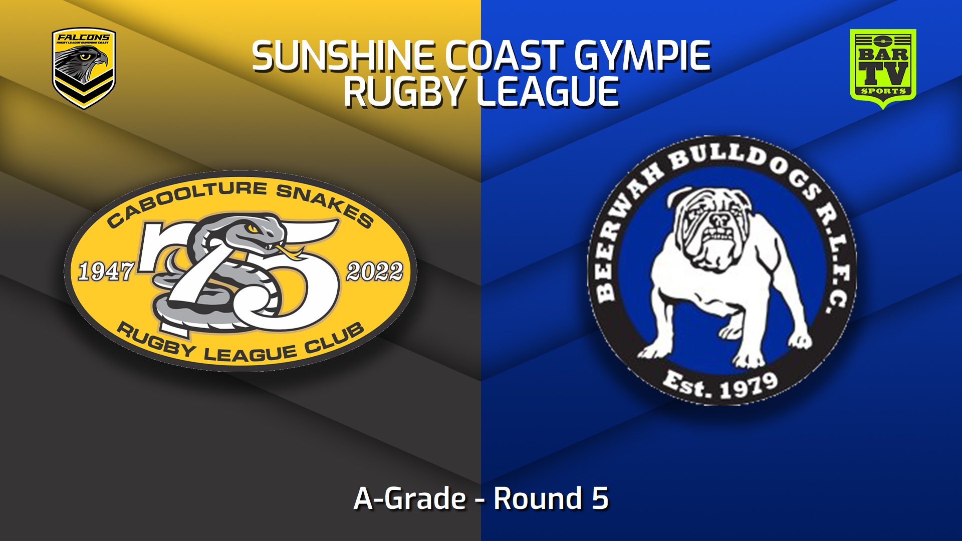 230506-Sunshine Coast RL Round 5 - A-Grade - Caboolture Snakes v Beerwah Bulldogs Slate Image