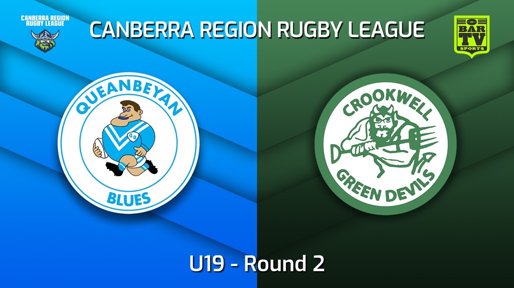 220507-Canberra Round 2 - U19 - Queanbeyan Blues v Crookwell Green Devils Slate Image