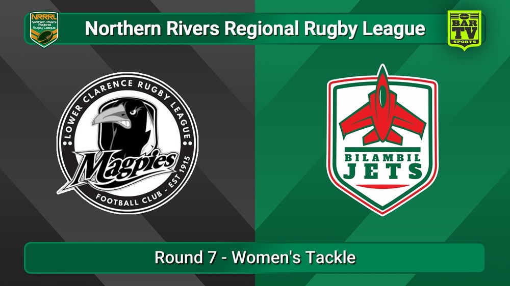 250524-video-Northern Rivers Round 7 - Women's Tackle - Lower Clarence Magpies v Bilambil Jets Slate Image
