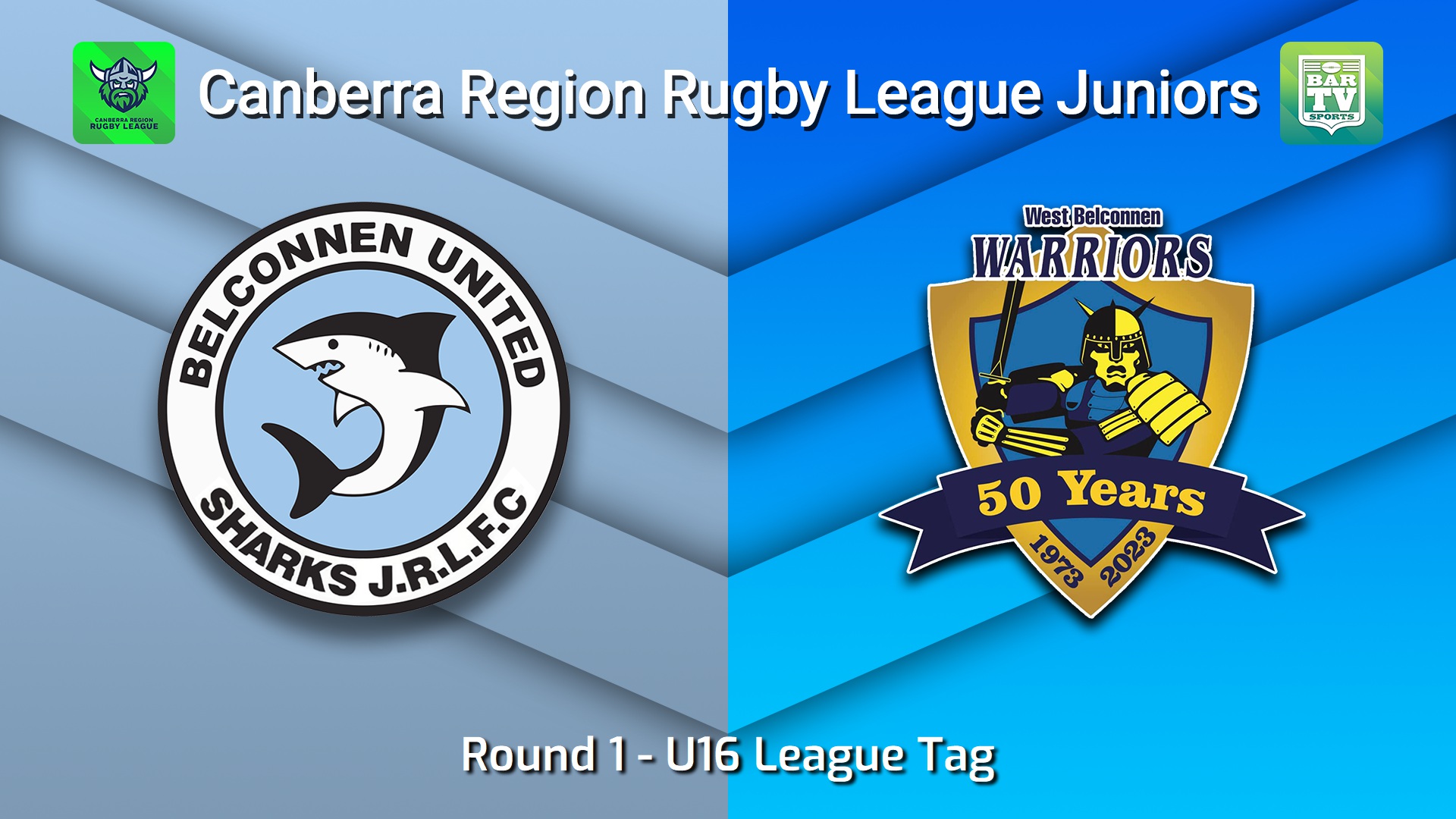 260501-video-Canberra Region Rugby League Juniors Round 1 - U16 League Tag - Belconnen United Sharks Juniors v West Belconnen Warriors Juniors (1) Slate Image