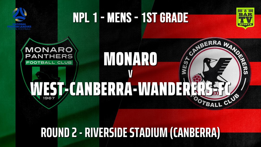 NPL - CAPITAL Round 2 - Monaro Panthers FC v West Canberra Wanderers FC FC Slate Image