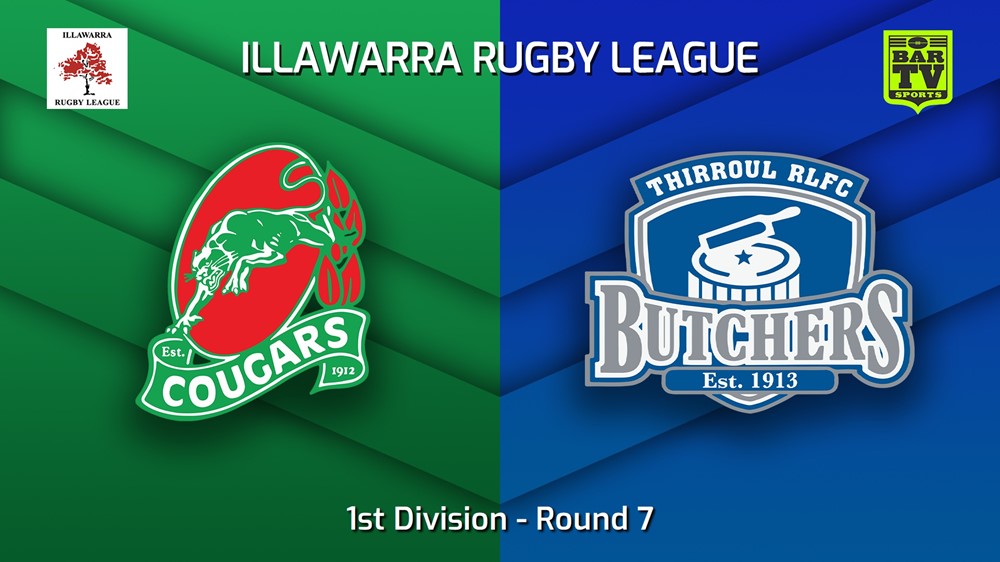 230617-Illawarra Round 7 - 1st Division - Corrimal Cougars v Thirroul Butchers Slate Image