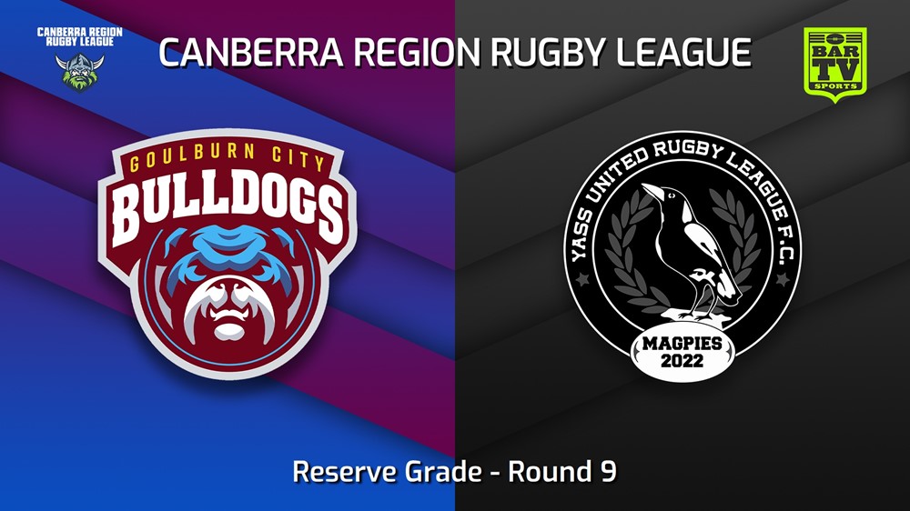 230617-Canberra Round 9 - Reserve Grade - Goulburn City Bulldogs v Yass Magpies Slate Image