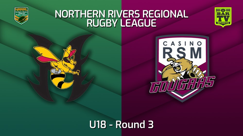 220508-Northern Rivers Round 3 - U18 - Cudgen Hornets v Casino RSM Cougars Slate Image