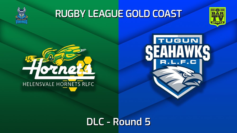 MINI GAME: Gold Coast Round 5 - DLC - Helensvale Hornets v Tugun Seahawks Slate Image