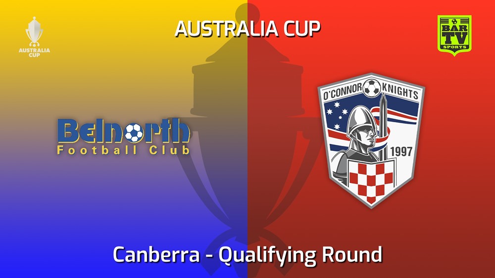 220324-FFA Cup Qualifying Canberra Qualifying Round - Belnorth v O'Connor Knights SC Slate Image