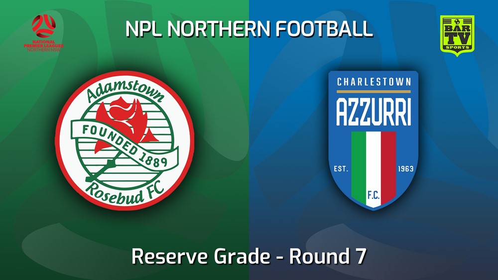 220425-NNSW NPLM Res Round 7 - Adamstown Rosebud FC Res v Charlestown Azzurri FC Res Slate Image