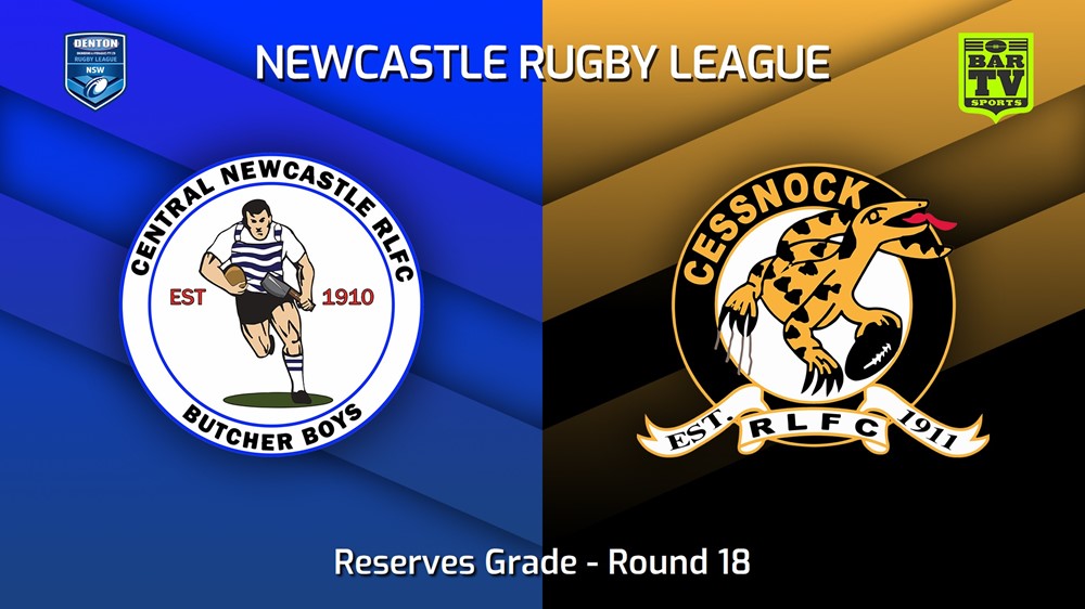 MINI GAME: Newcastle Round 18 - Reserves Grade - Central Newcastle v Cessnock Goannas Slate Image