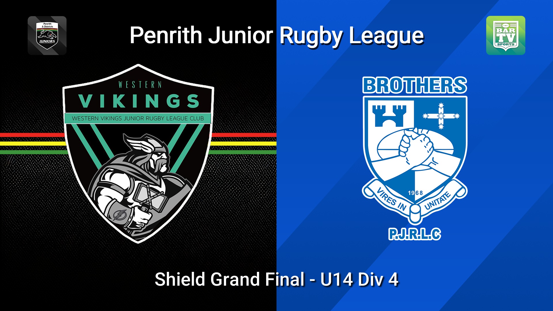 260905-video-Penrith & District Junior Rugby League Shield Grand Final - U14 Div 4 - Western Vikings v Brothers Slate Image