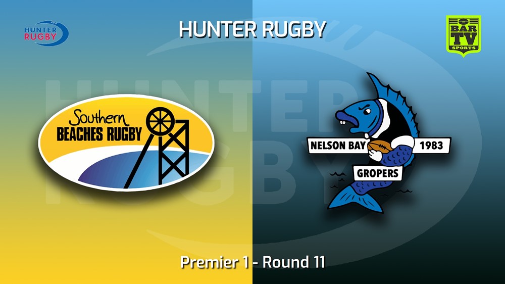 MINI GAME: Hunter Rugby Round 11 - Premier 1 - Southern Beaches v Nelson Bay Gropers Slate Image
