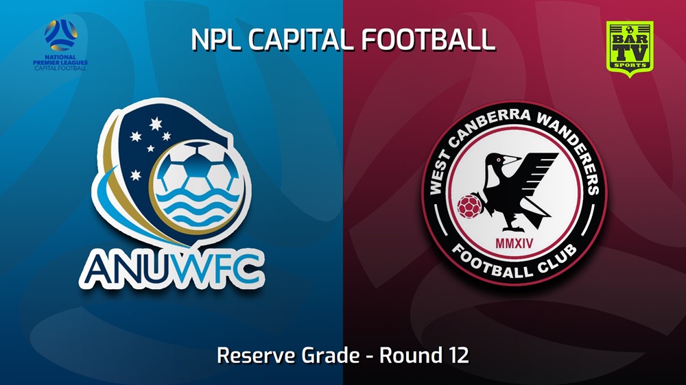 230625-NPL Women - Reserve Grade - Capital Football Round 12 - ANU WFC (women) v West Canberra Wanderers FC (women) Slate Image