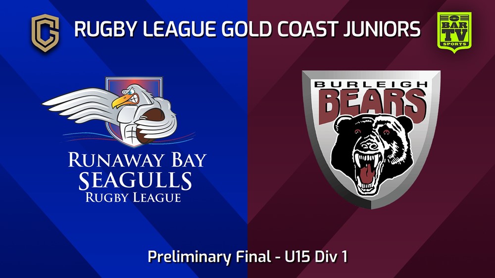 250906-video-Rugby League Gold Coast Juniors Preliminary Final - U15 Div 1 - Runaway Bay Seagulls v Burleigh Bears Juniors Slate Image