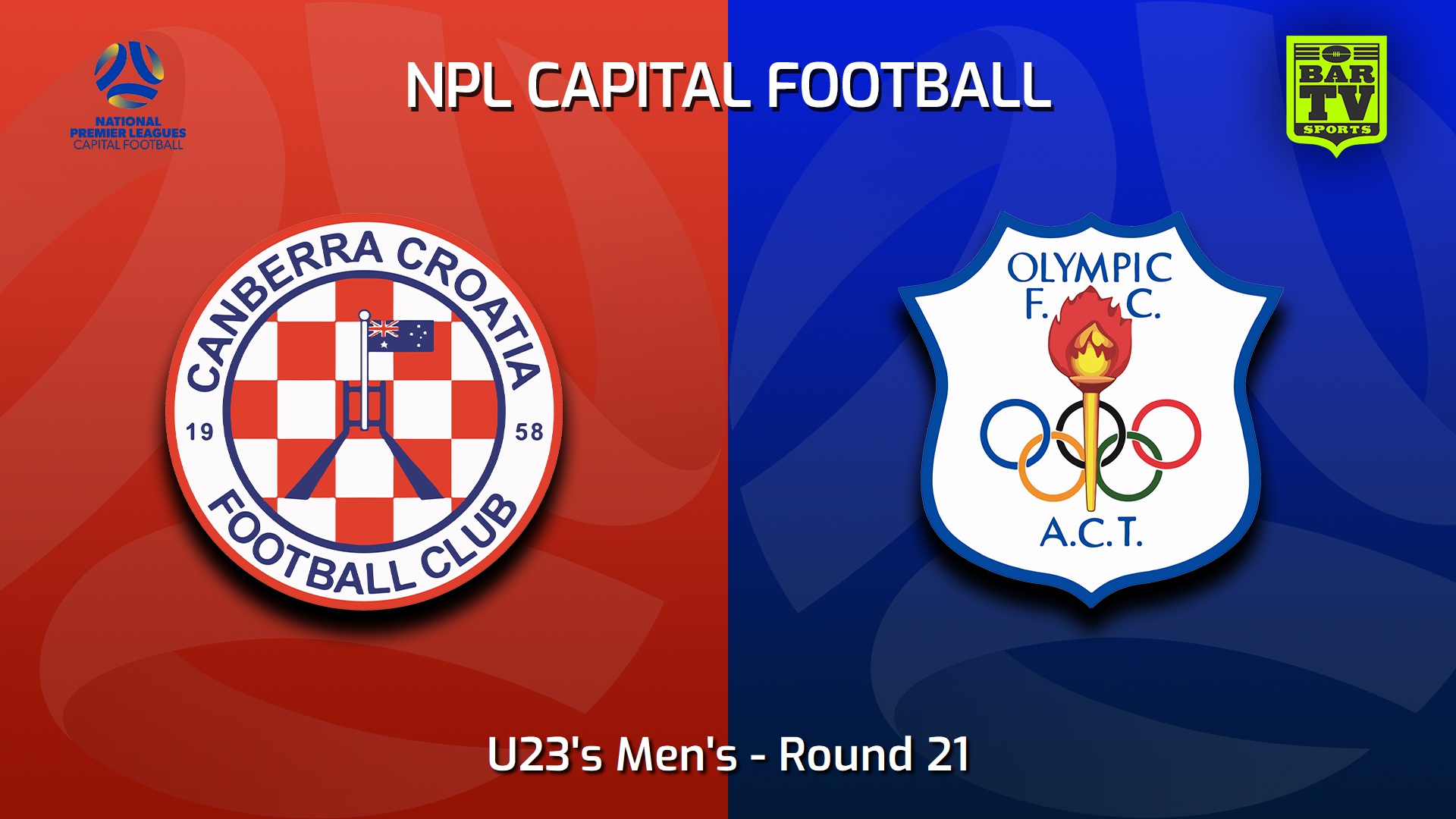 230903-Capital NPL U23 Round 21 - Canberra Croatia FC U23 v Canberra Olympic U23 Slate Image