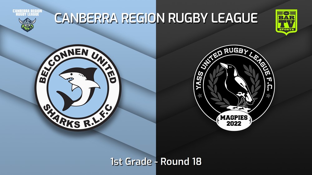 220827-Canberra Round 18 - 1st Grade - Belconnen United Sharks v Yass Magpies Slate Image