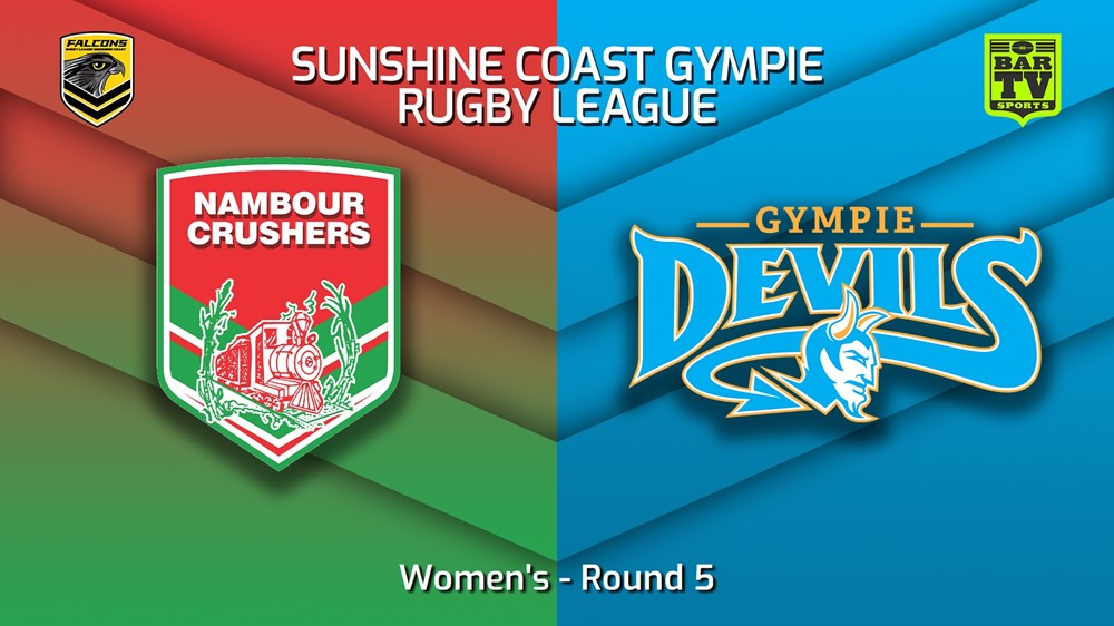 230506-Sunshine Coast RL Round 5 - Women's - Nambour Crushers v Gympie Devils Slate Image