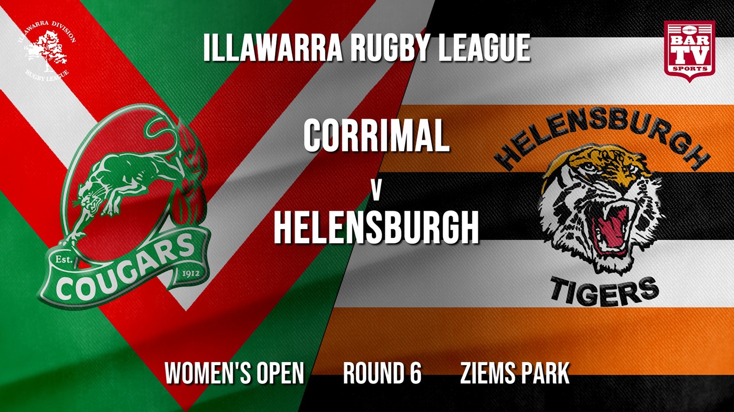 IRL Round 6 - Women's Open - Corrimal Cougars v Helensburgh Tigers Minigame Slate Image