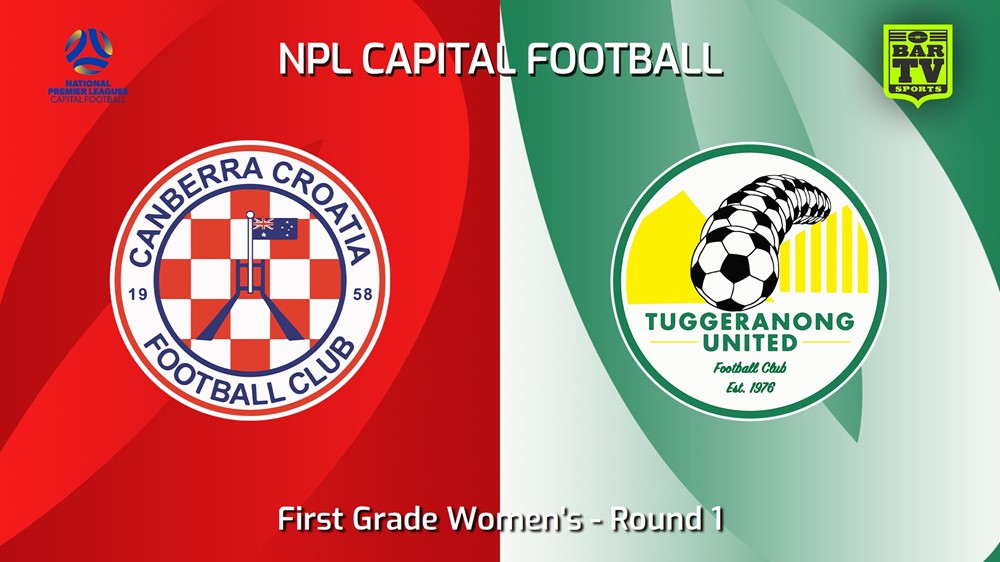 240407-Capital Womens Round 1 - Canberra Croatia FC W v Tuggeranong United FC W Minigame Slate Image