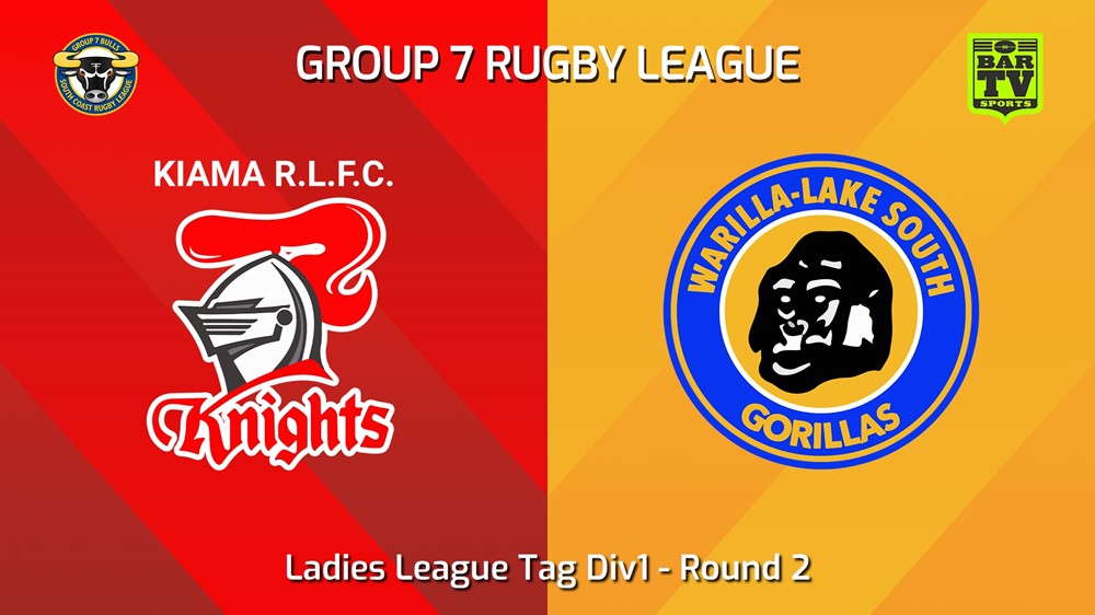 240414-South Coast Round 2 - Ladies League Tag Div1 - Kiama Knights v Warilla-Lake South Gorillas Slate Image