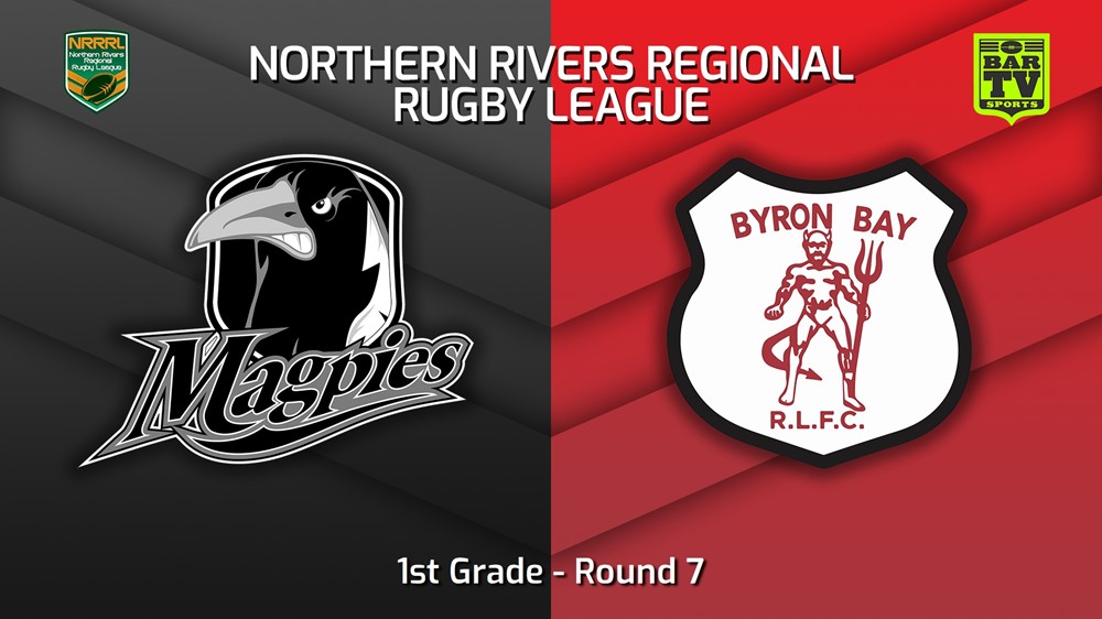 230527-Northern Rivers Round 7 - 1st Grade - Lower Clarence Magpies v Byron Bay Red Devils Slate Image