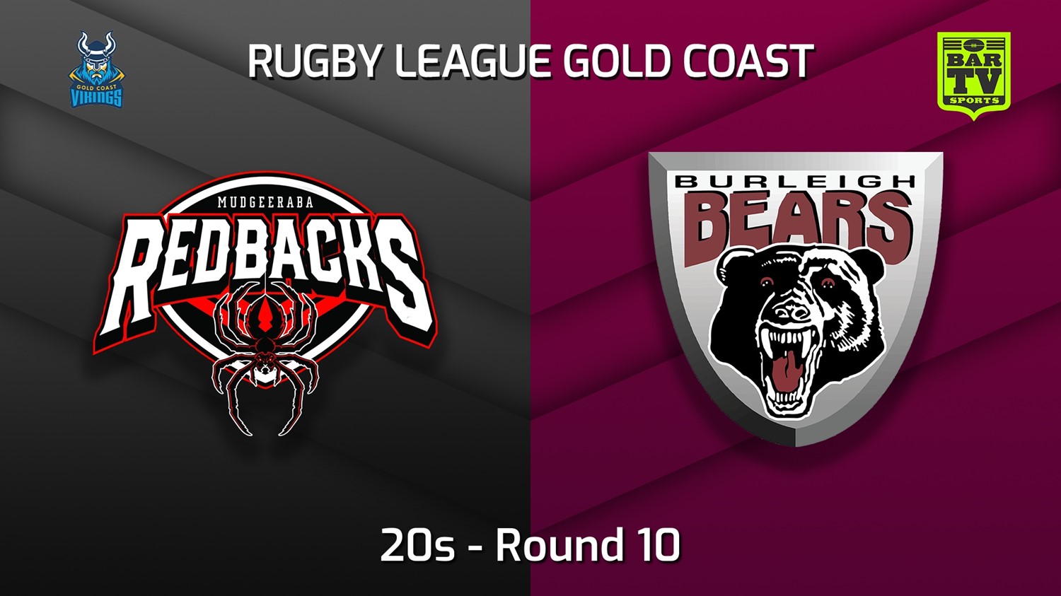220612-Gold Coast Round 10 - 20s - Mudgeeraba Redbacks v Burleigh Bears Slate Image