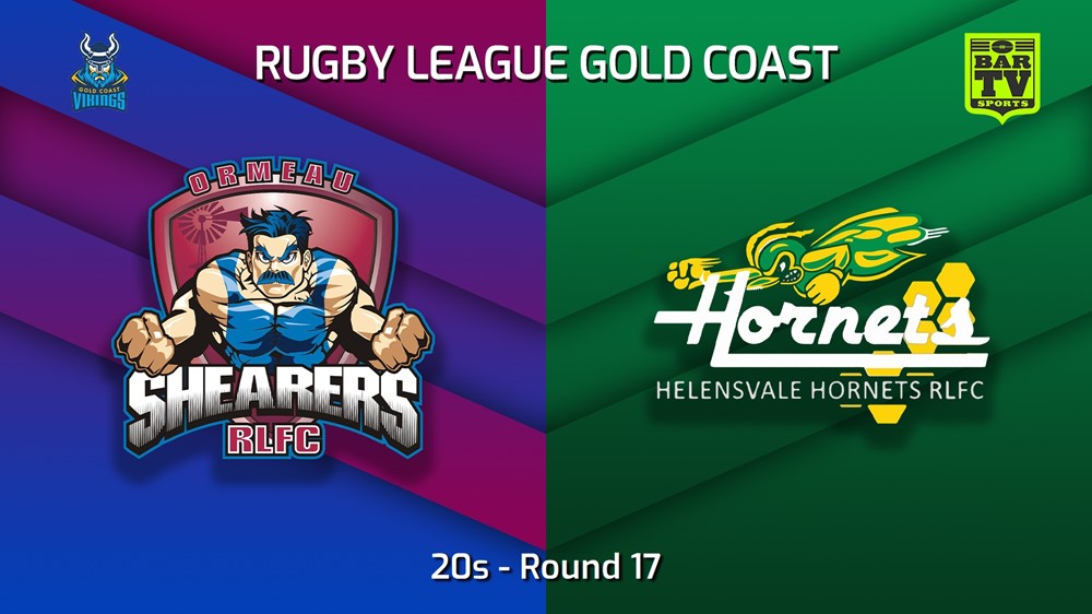 220820-Gold Coast Round 17 - 20s - Ormeau Shearers v Helensvale Hornets Slate Image