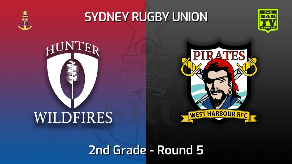 220430-Sydney Rugby Union Round 5 - 2nd Grade - Hunter Wildfires v West Harbour Slate Image