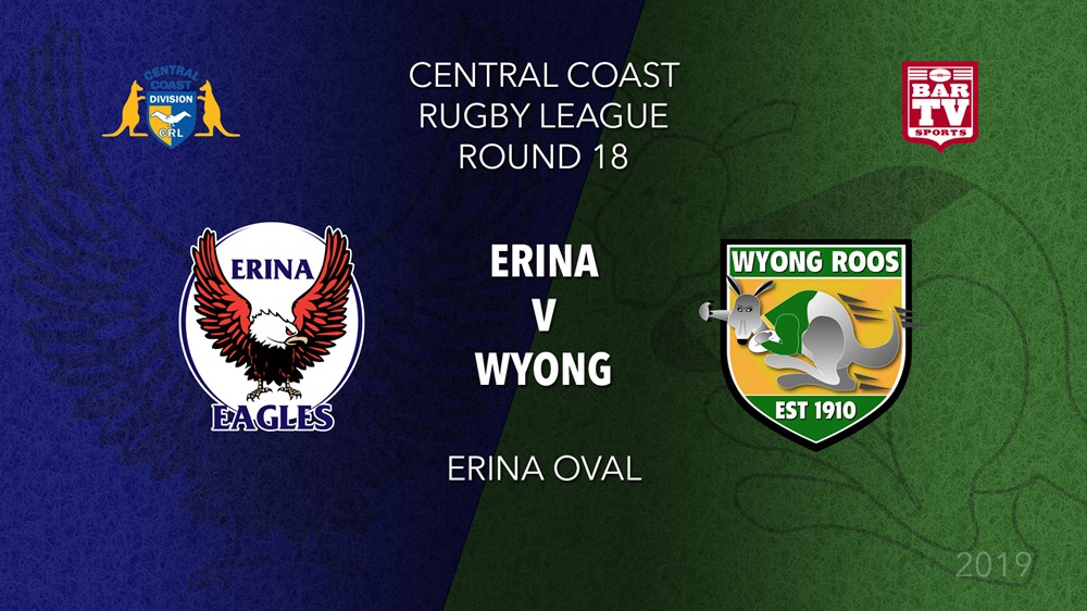 CCRL Round 18 - 1st Grade - Erina Eagles v Wyong Roos Slate Image