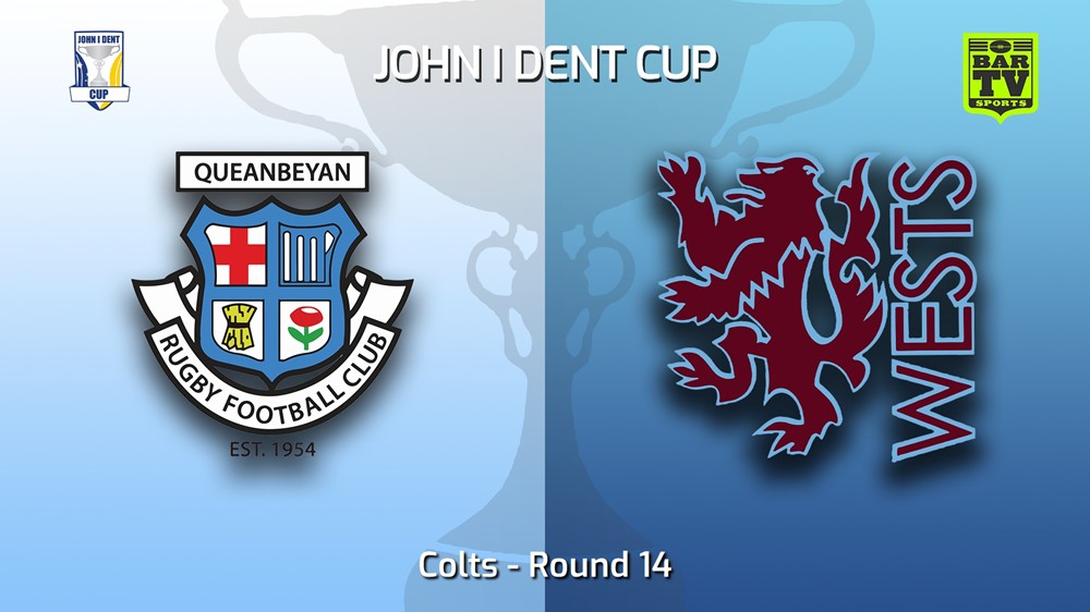 MINI GAME: John I Dent (ACT) Round 14 - Colts - Queanbeyan Whites v Wests Lions Slate Image