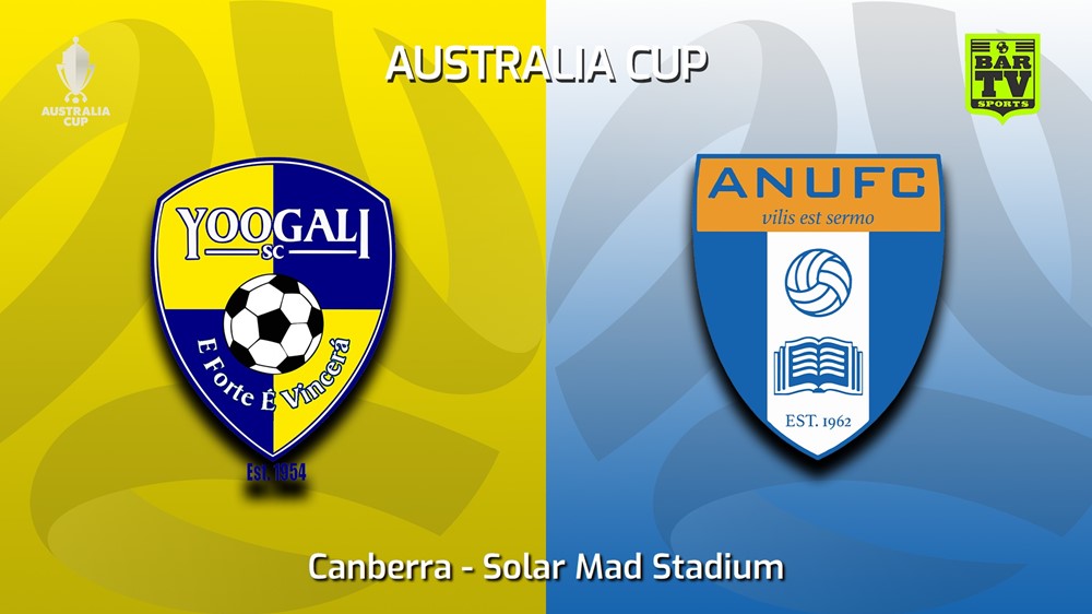 230318-Australia Cup Qualifying Canberra Yoogali SC v ANU FC Slate Image