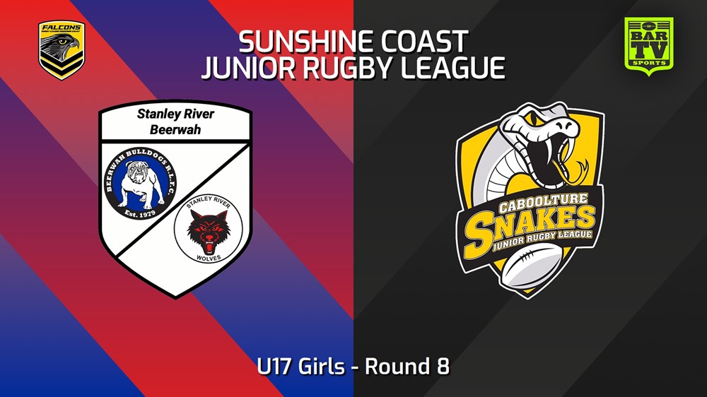 240531-video-Sunshine Coast Junior Rugby League Round 8 - U17 Girls - Stanley River/Beerwah JRL v Caboolture Snakes JRL Minigame Slate Image