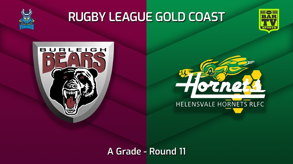 MINI GAME: Gold Coast Round 11 - A Grade - Burleigh Bears v Helensvale Hornets Slate Image