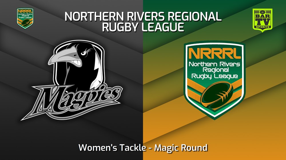 220709-Northern Rivers Magic Round - Women's Tackle - Lower Clarence Magpies v Tweed Tornados Minigame Slate Image