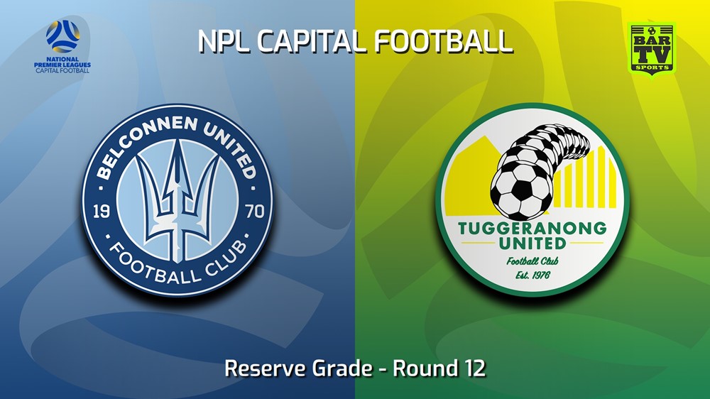 230625-NPL Women - Reserve Grade - Capital Football Round 12 - Belconnen United (women) v Tuggeranong United FC (women) Minigame Slate Image