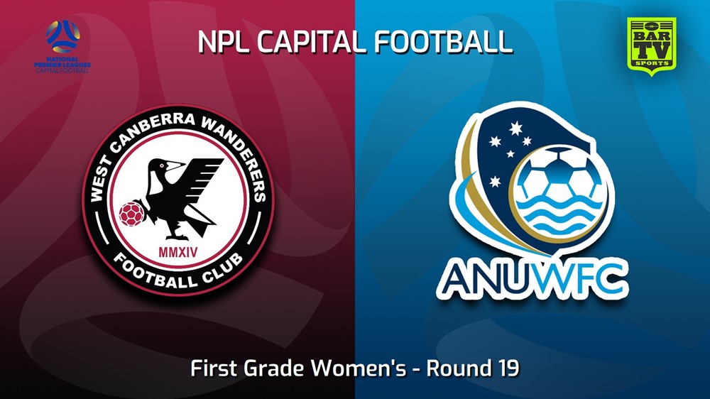 230820-Capital Womens Round 19 - West Canberra Wanderers FC (women) v ANU WFC Slate Image