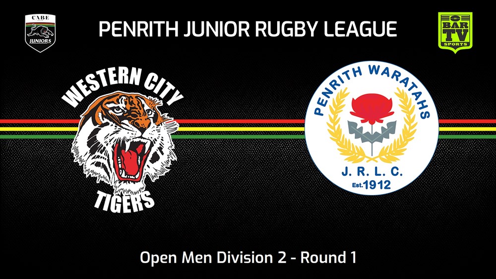 240421-video-Penrith & District Junior Rugby League Round 1 - Open Men Division 2 - Western City Tigers v Penrith Waratahs Slate Image