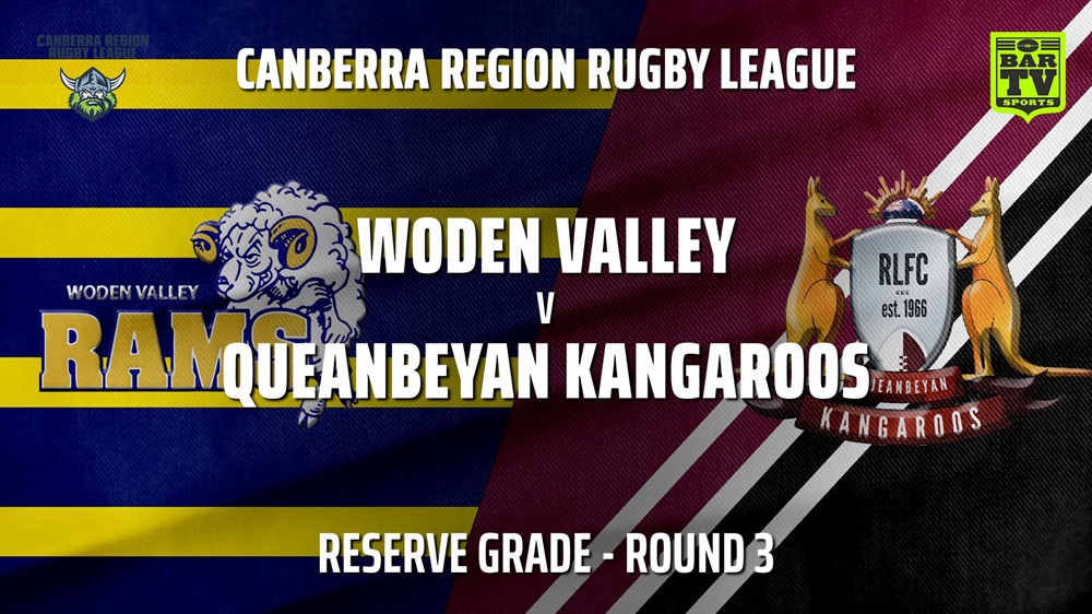 210421-CRRL Round 3 - Reserve Grade - Woden Valley Rams v Queanbeyan Kangaroos Slate Image