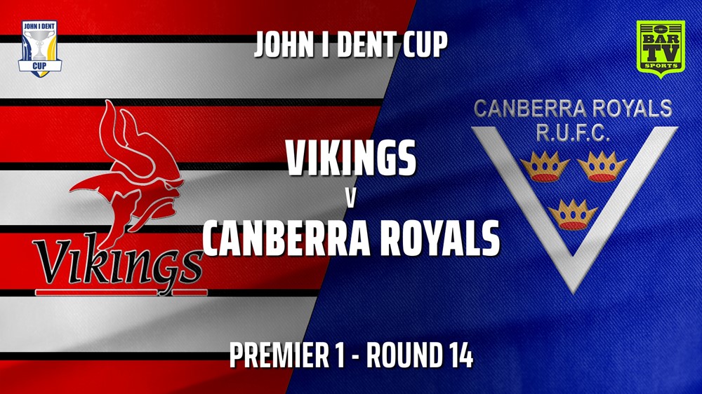 210807-John I Dent (ACT) Round 14 - Premier 1 - Tuggeranong Vikings v Canberra Royals Slate Image