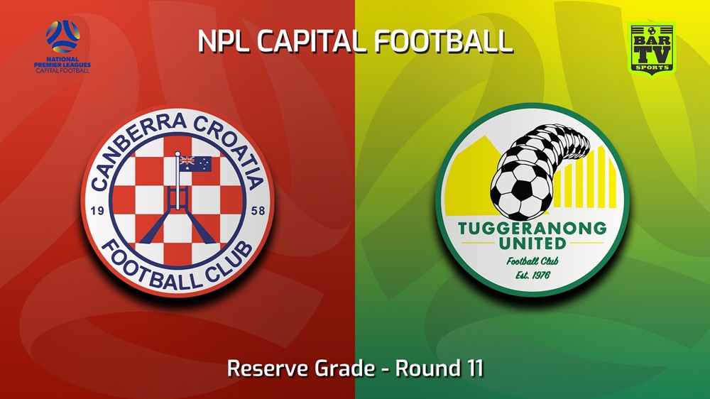 230618-NPL Women - Reserve Grade - Capital Football Round 11 - Canberra Croatia FC (women) v Tuggeranong United FC (women) Slate Image