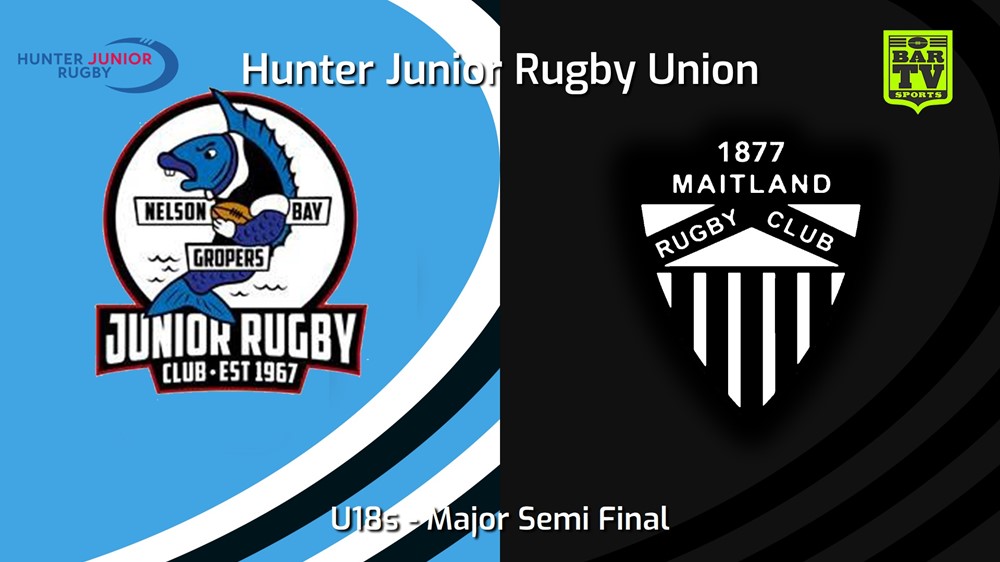 230819-Hunter Junior Rugby Union Major Semi Final - U18s - Nelson Bay Gropers - Juniors v Maitland Slate Image