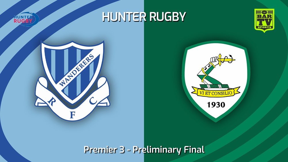 230819-Hunter Rugby Preliminary Final - Premier 3 - Wanderers v Merewether Carlton Slate Image