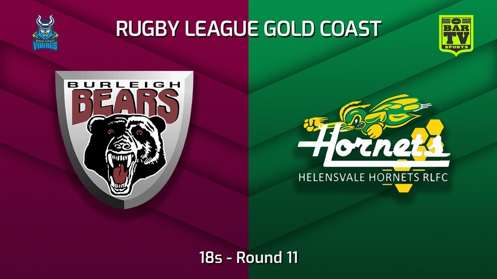MINI GAME: Gold Coast Round 11 - 18s - Burleigh Bears v Helensvale Hornets Slate Image