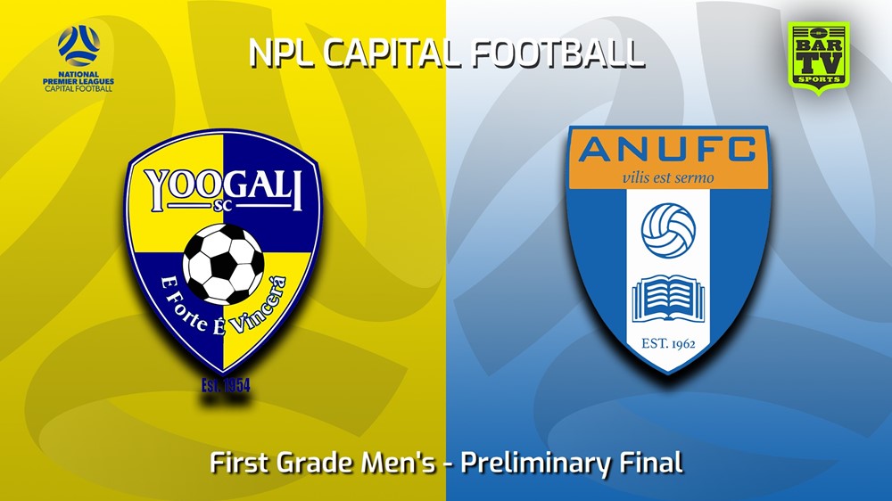 230916-Capital NPL Preliminary Final - Yoogali SC v ANU FC Slate Image