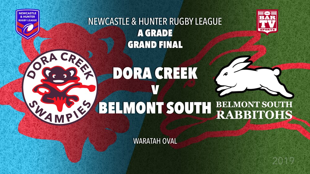 2019 Newcastle and Hunter RL Grand Final - Dora Creek v Belmont Souths Slate Image